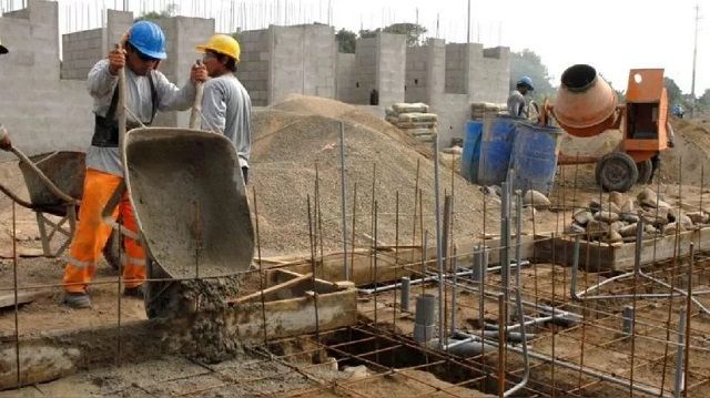 El empleo registrado en la construcción aumentó un 24,3%